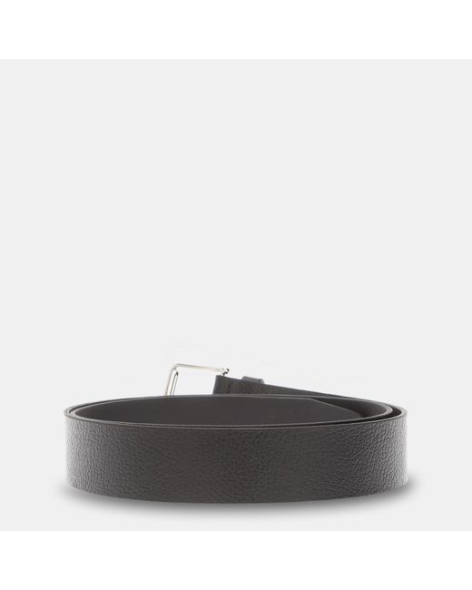 Boss Gray Ronnie Gr Leather Belt for men