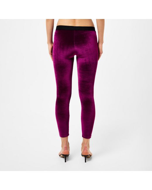 Tom Ford Purple Velour Signature Leggings