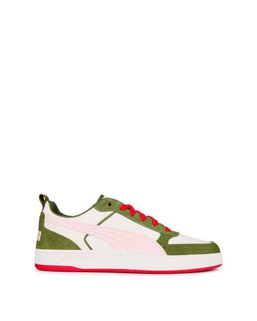 PUMA Green Adults Dribble Court Trainers