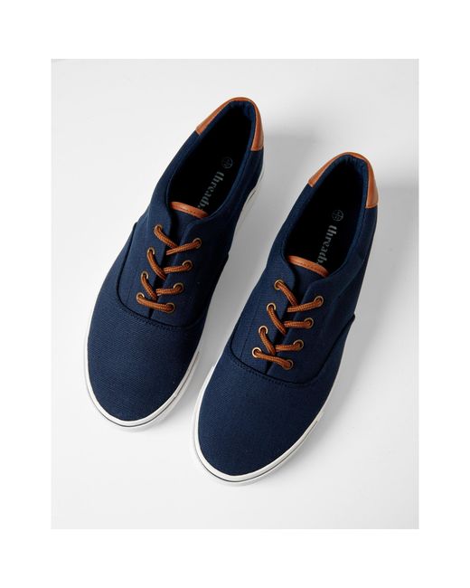 Threadbare Blue Casual Low-Top Trainers for men