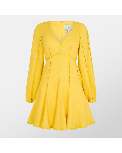 Ted Baker Yellow Emerda Tea Dress