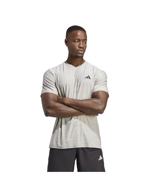 Adidas Gray Train Essentials Stretch Training T-Shirt for men
