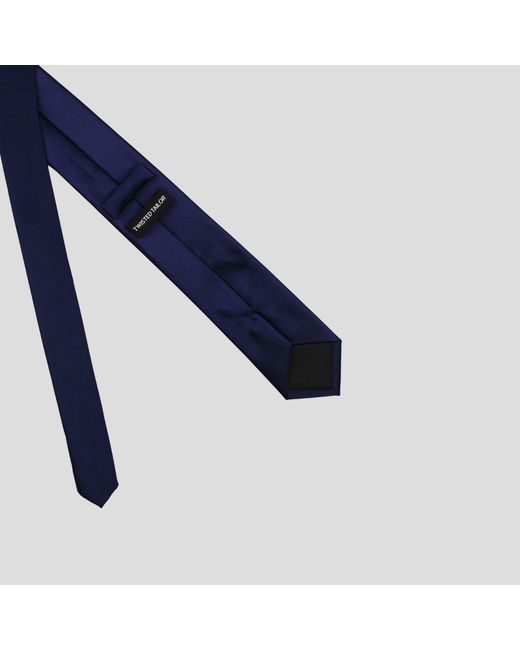 Twisted Tailor Blue Ellroy Plain Tie for men
