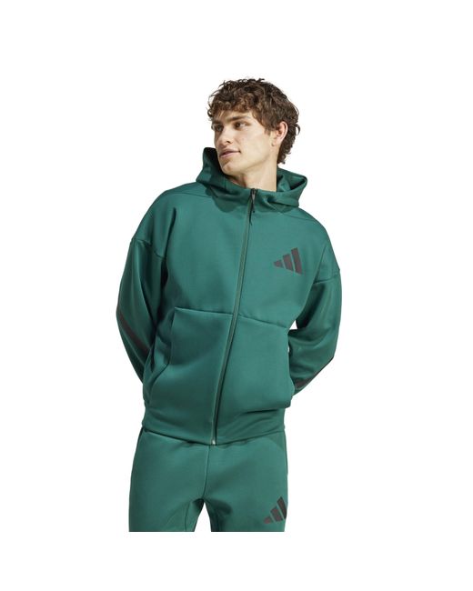 Adidas Green M Z.N.E. Fz Tracksuit Top for men