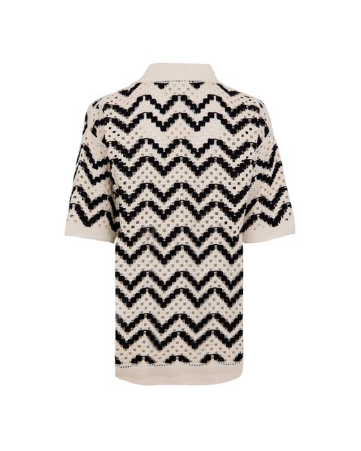 Varley White Anais Classic Fit Knitted Top