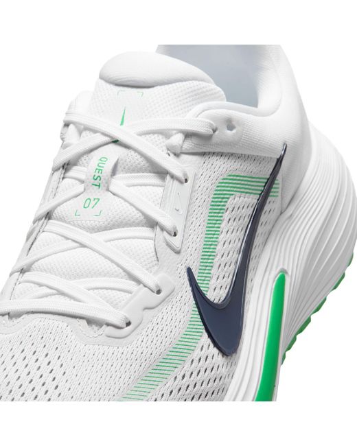 Nike White Quest 7 Road Running Shoes for men