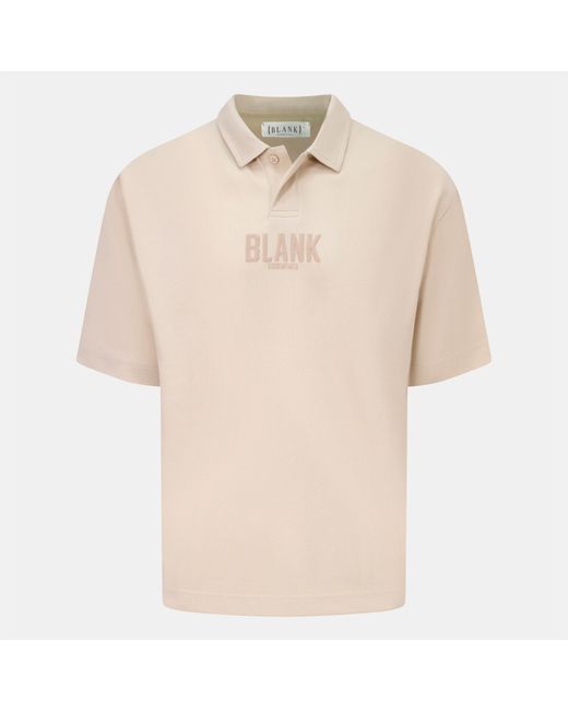Blank Essentials Natural Oversize Polo T-Shirt for men
