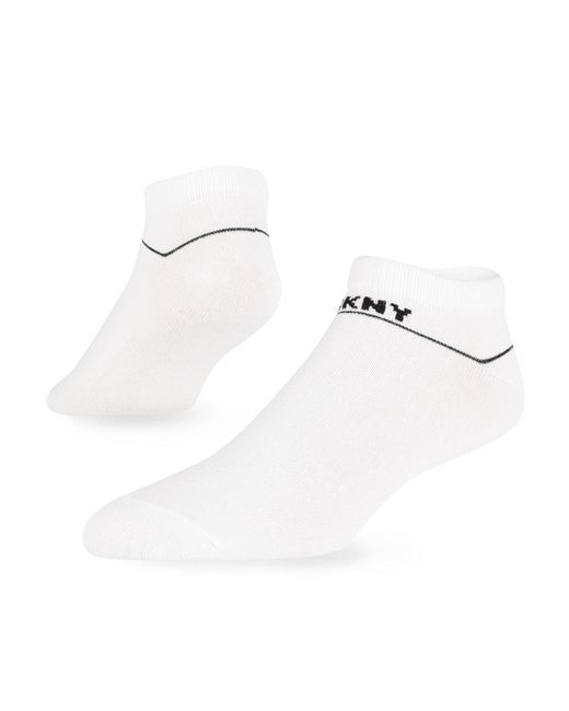 DKNY White 3 Pack Jefferson Liner Socks for men