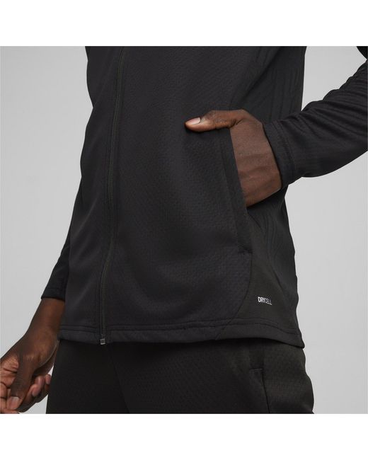 PUMA Black Performance Moisture-Wicking Training Jacket for men