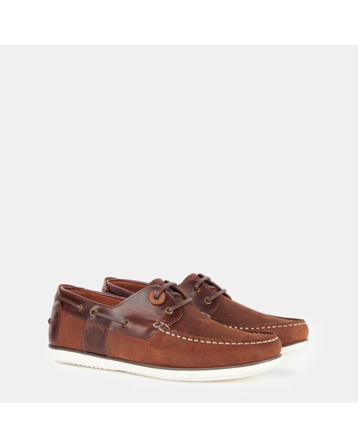 Barbour Brown Wake Boat Shoes for men