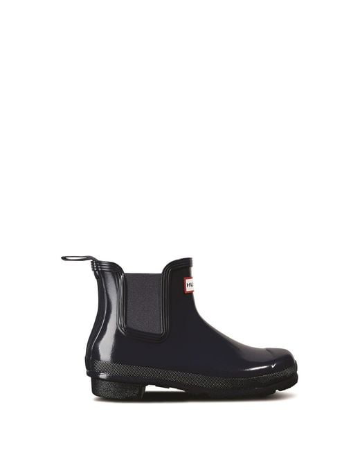 Hunter Blue Original Chelsea Gloss Boot