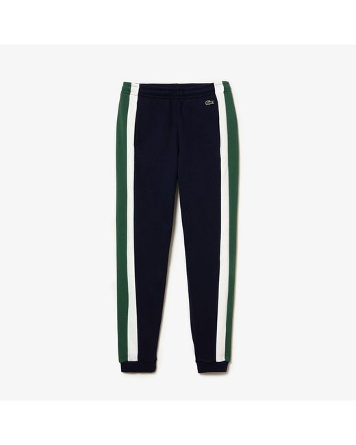 Lacoste Blue Brushed Fleece Cut & Sewn Training Joggers for men