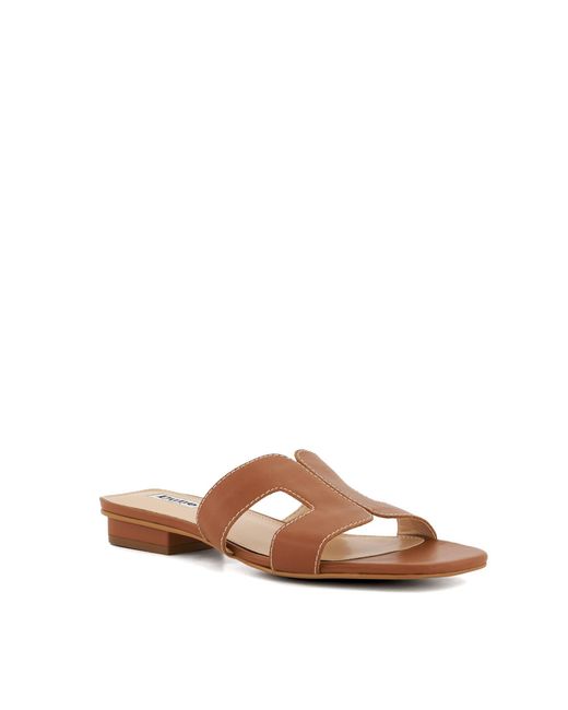 Dune Brown Loupe Sandals