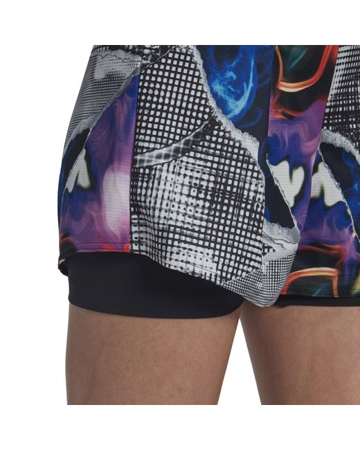 Adidas Blue Tennis U.S. Series Ergo Printed Shorts