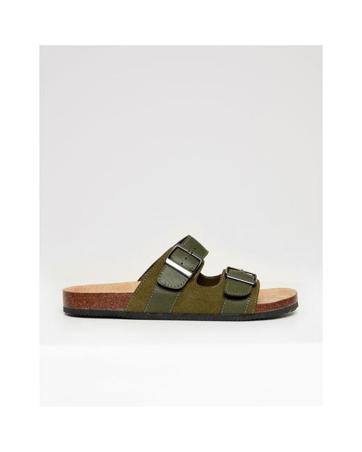 Threadbare Green Atticus Flat Sandal for men