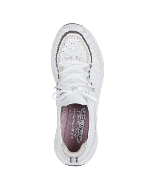 Skechers White Vf Move Slip On Trainers