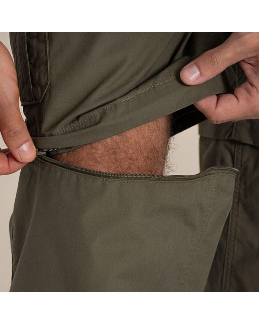 Craghoppers Gray Kiwi Convertible Water-Repellent Trousers for men