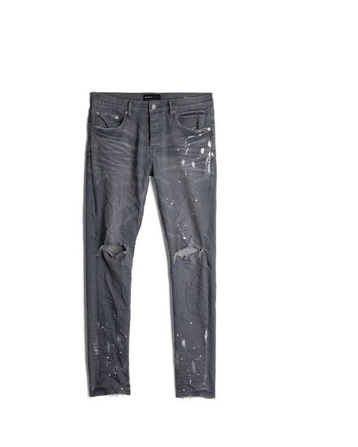 Purple Brand Gray P001 Worn Slim Jeans for men