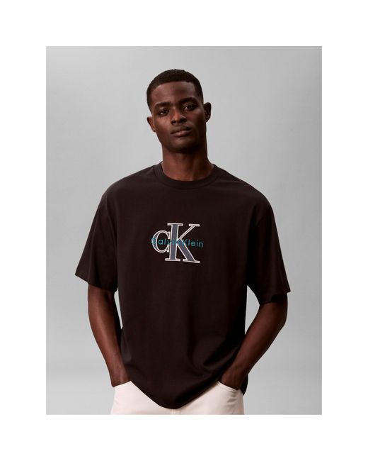 Calvin Klein Brown Tricolour Graph T-Shirt for men