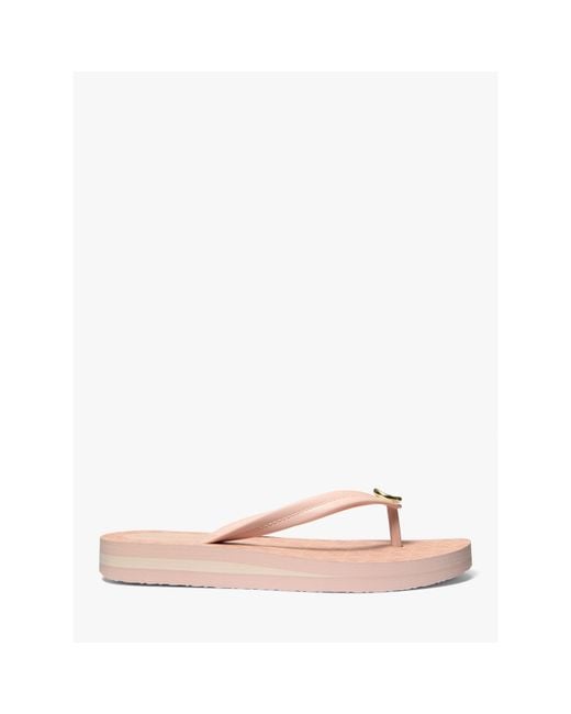 MICHAEL Michael Kors Pink Posie Flip Flops