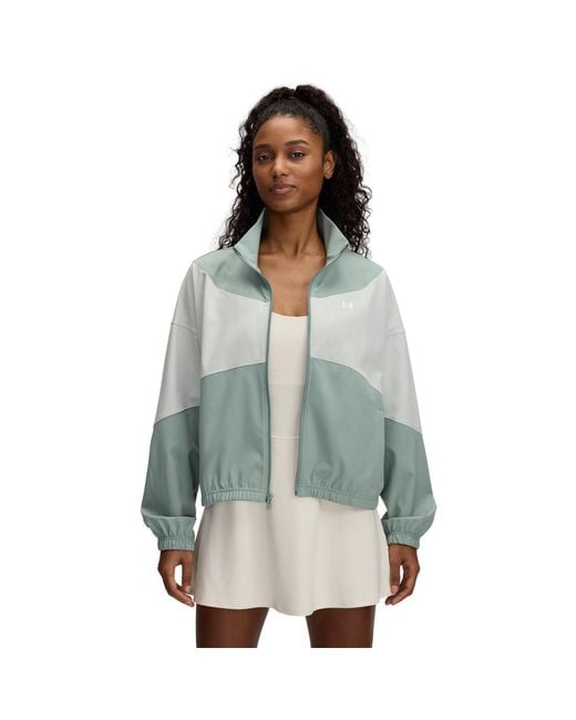 Under Armour Blue Rival Woven Jacket Clay Titanium