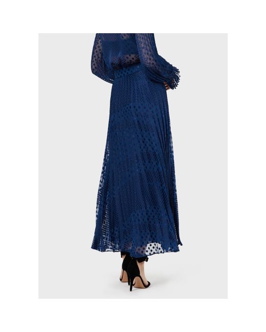 Emporio Armani Blue Emporio Armani Plet Maxi A-Line Skirt