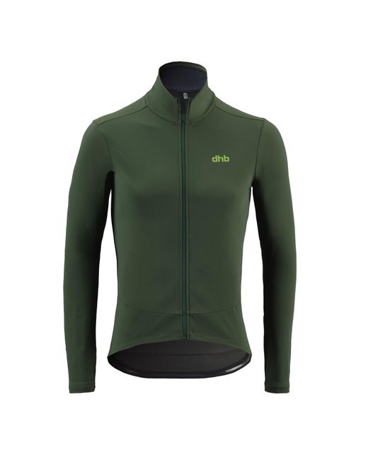 Dhb Green Aeron 3.0 Water Resistant Windproof Long Sleeve Slim Fit Softshell Jacket for men