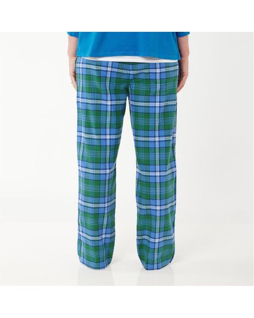 Lounge Blue Ladies Organic Brushed Cotton Lounge Trousers