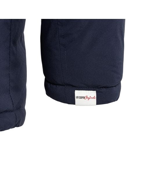 Lee Cooper Blue Quilted Padded Puffer Jacket for men
