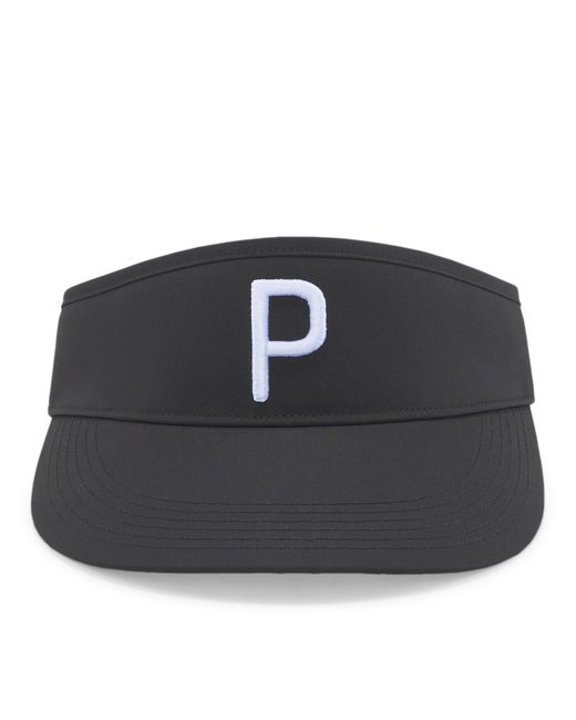 PUMA Black P Visor Adjustable Golf Cap for men