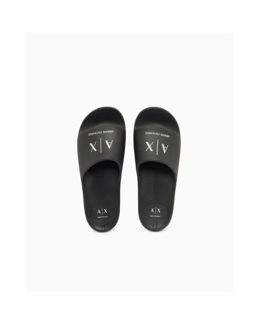ARMANI EXCHANGE Black Sandal for men