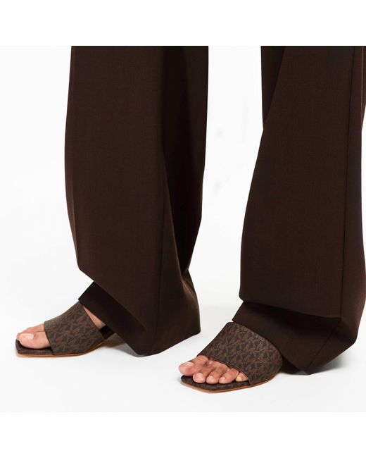 MICHAEL Michael Kors Brown Elyse Heeled Mules