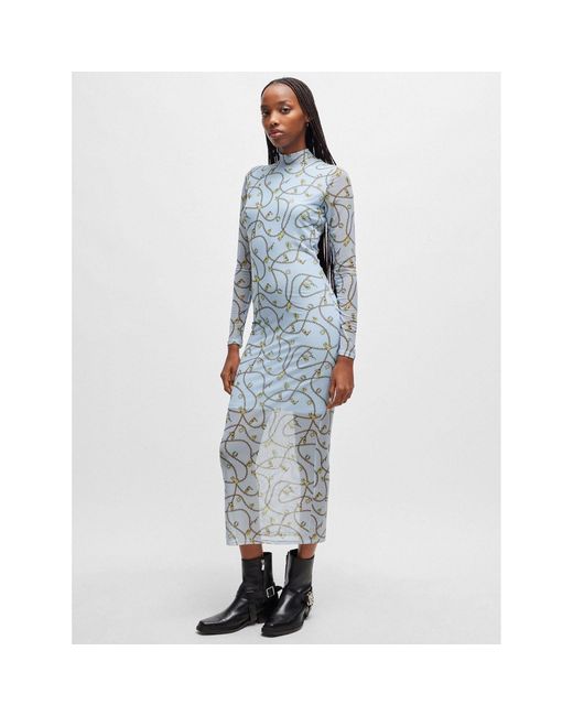Boss Blue Nasuse_2 Long Dress
