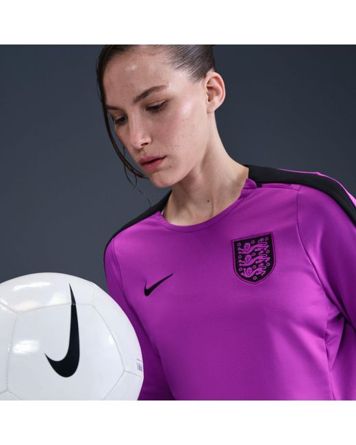 Nike Purple England Strike Crew Top 2025