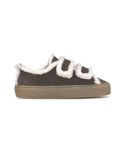 Inuikii Gray Velcro Low-Top Trainers