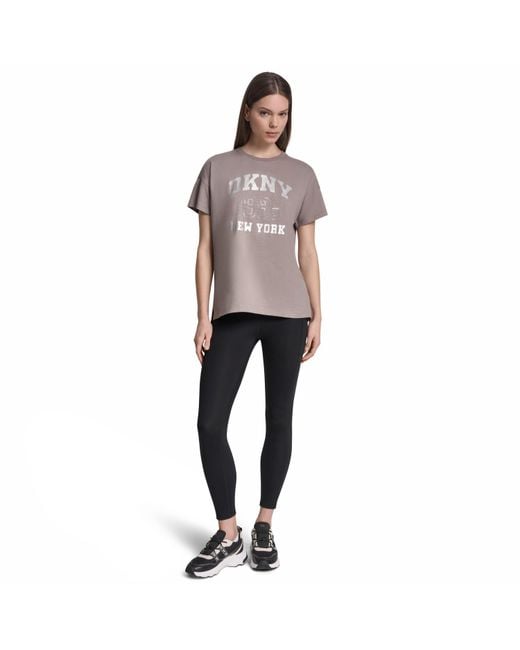 DKNY Gray Logo Rhin Tee Ld62