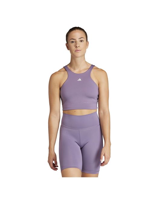 Adidas Purple Medium Impact Sports Bra