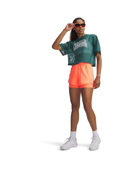 Under Armour Orange Fly By Performance Running Shorts