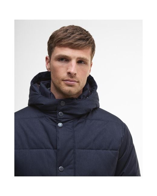 Barbour Blue Brampton Quilted Long Sleeve Medium Puffer Jacket for men