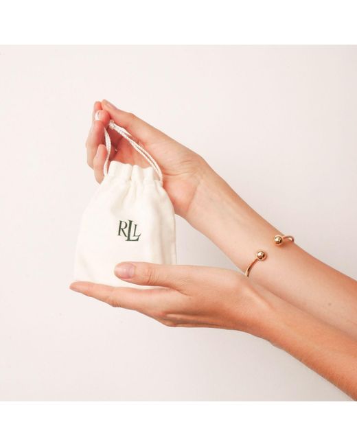 Ralph Lauren Metallic Lauren Ralph Lauren Faux Pearl Logo Toggle Bracelet