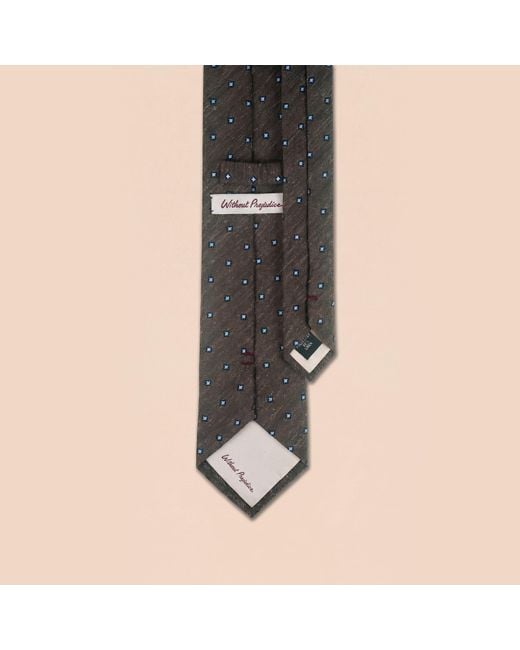 Without Prejudice Brown Bella Silt Daisy Tie for men