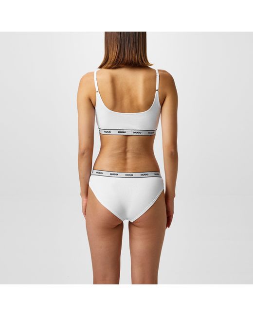 HUGO White 3 Pack Striped Briefs