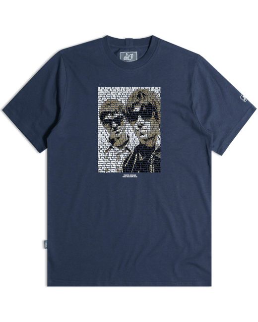 PEACEFUL HOOLIGAN Blue Peaceful Brothers Regular Fit T-Shirt for men