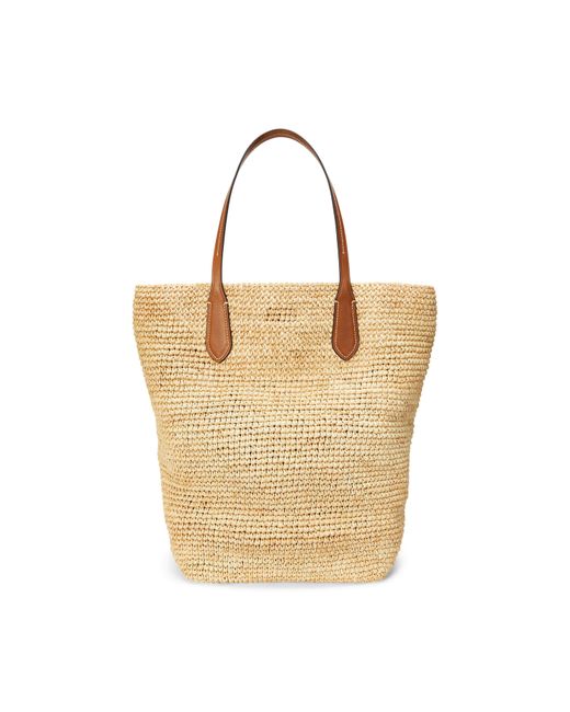 Polo Ralph Lauren Metallic Natural Tote Bags