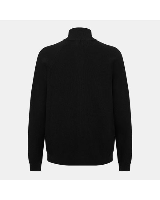 CP COMPANY METROPOLIS Black Zip-Through Knitted Top for men