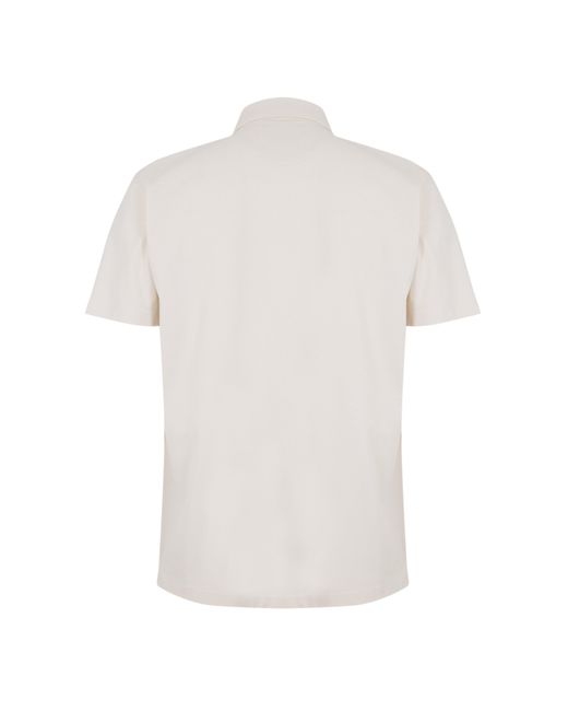 Belstaff White Curator P Short Sleeve Polo Shirt for men