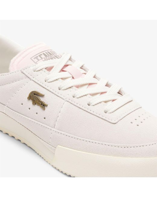 Lacoste White Aura Suede Sneakers