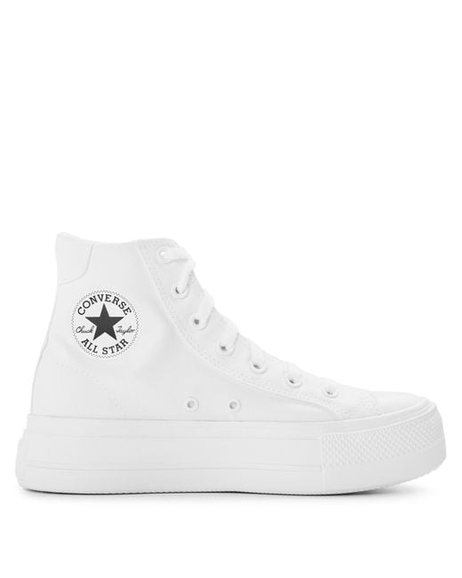 Converse White Day One Pit Canvas High-Top Trainers