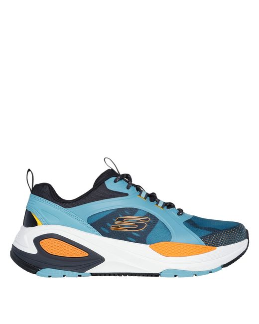 Skechers Blue Monomesh Lace Up Classic Low-Top Trainers for men