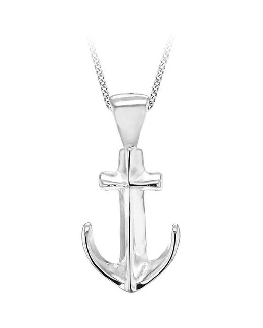 Be You Metallic Sterling Anchor Necklace